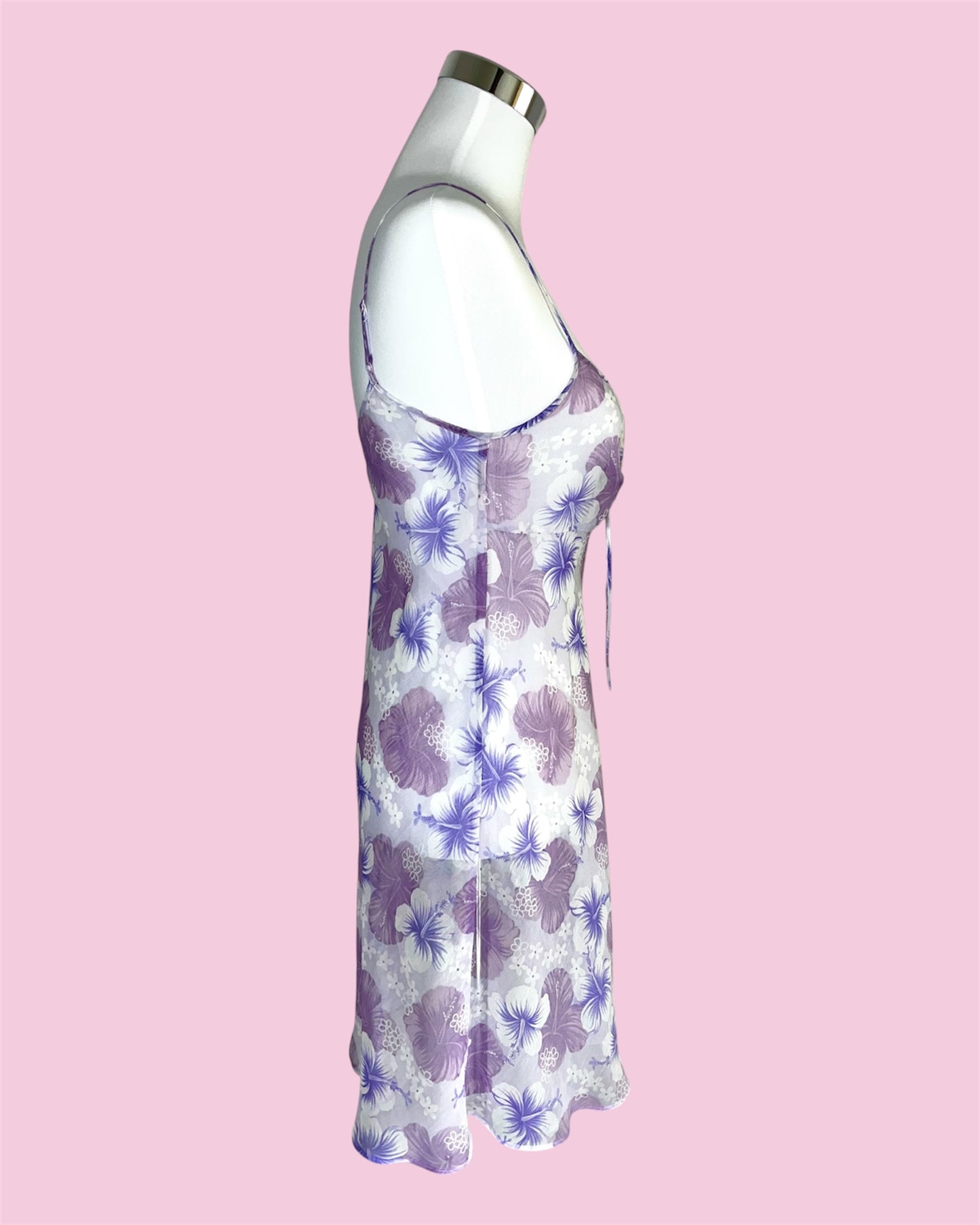 Darjeeling Lingerie Romantisches Slipdress in Lila/Weiß (Gr. 38)