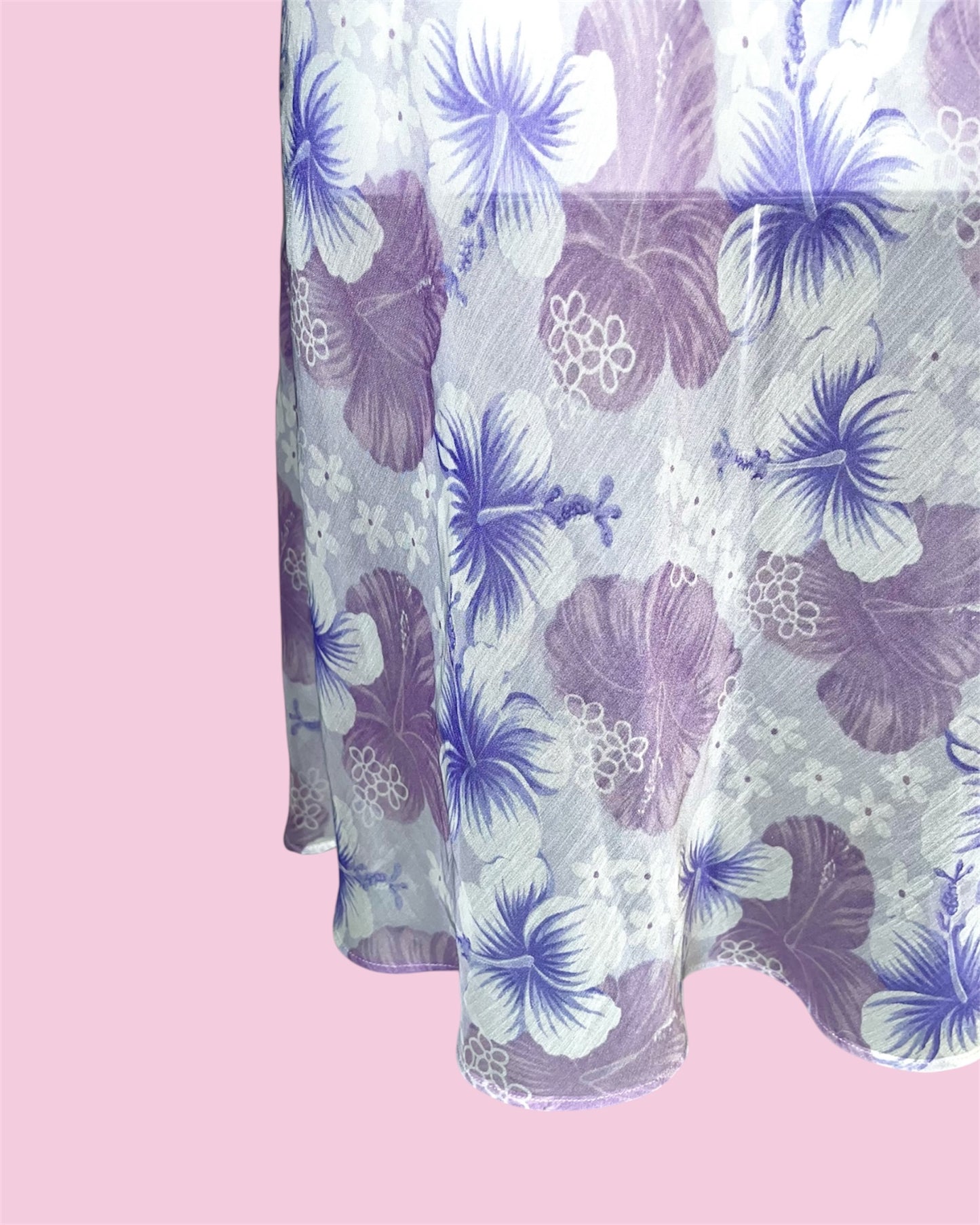 Darjeeling Lingerie Romantisches Slipdress in Lila/Weiß (Gr. 38)