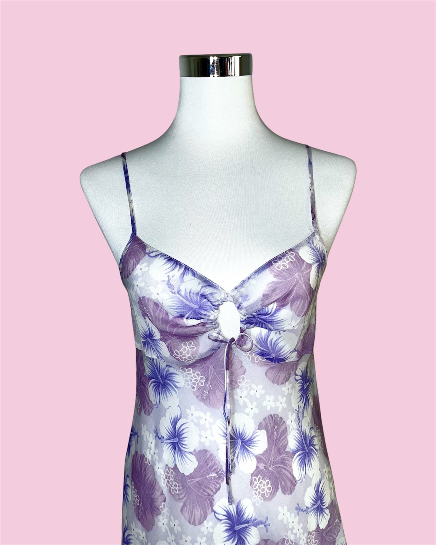 Darjeeling Lingerie Romantisches Slipdress in Lila/Weiß (Gr. 38)